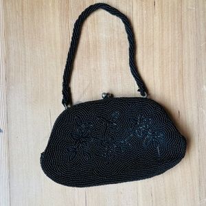 Vintage Richere Walborg black beaded bag